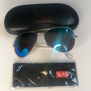 RayBan Italy Aviator 58mm with Blue mirror